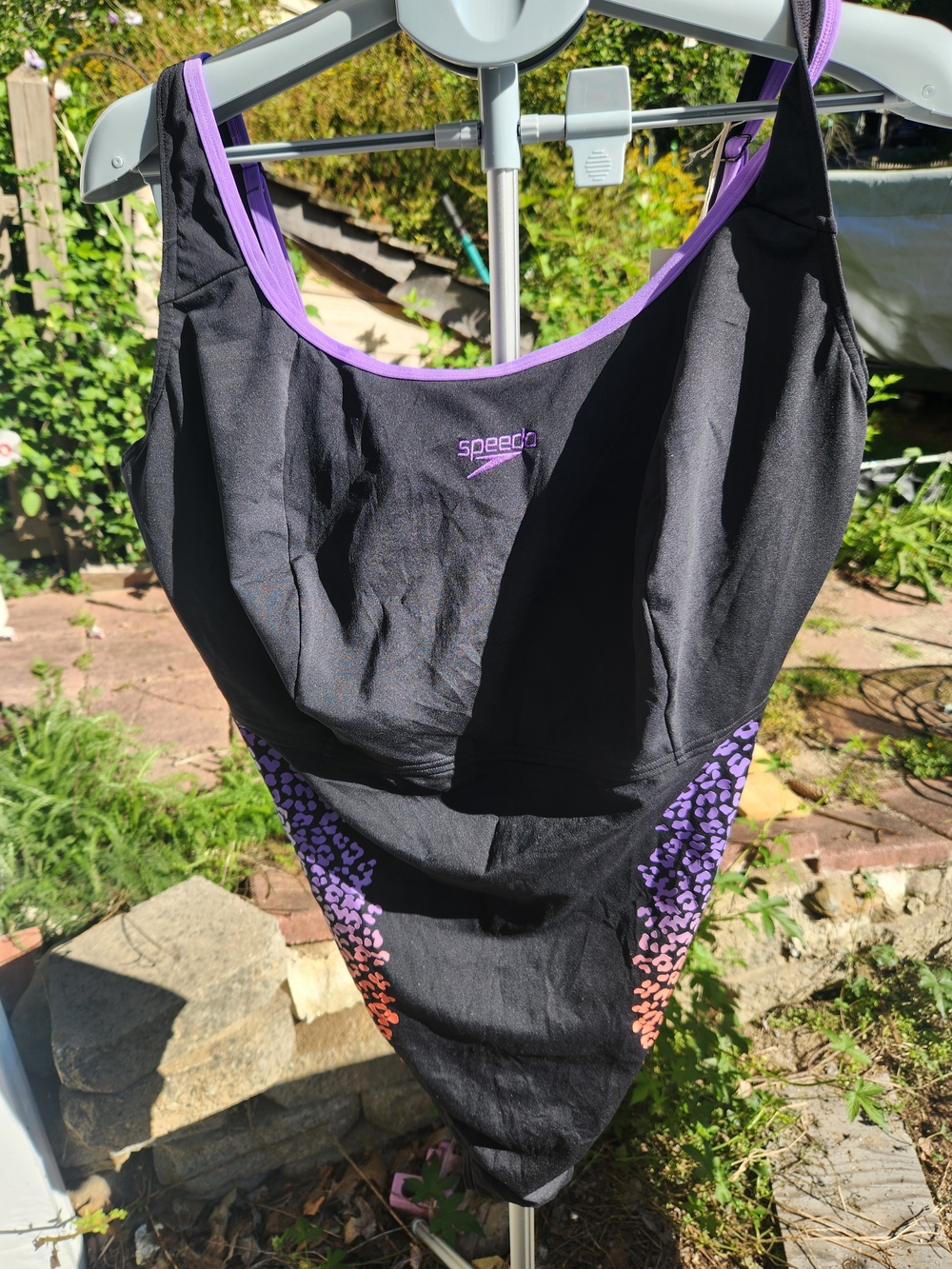 Speedo Premier Ultimate Performance One Piece Swimsuit 38H Black Animal Print NW
